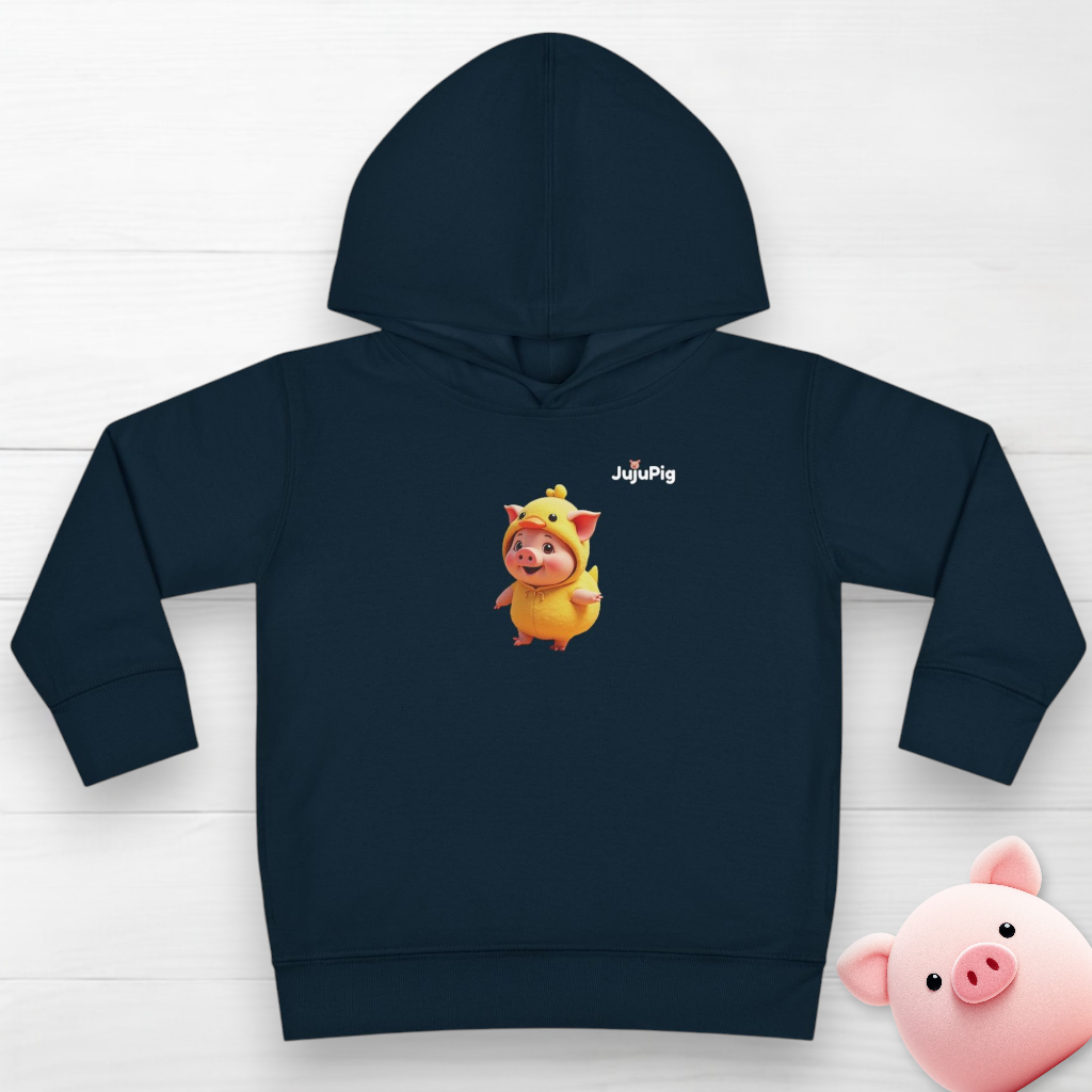 JujuPig Duck - Toddler Fleece Hoodie | Cute Graphic Hoodie for Boys & Girls