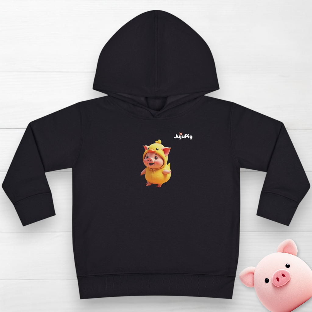 JujuPig Duck - Toddler Fleece Hoodie | Cute Graphic Hoodie for Boys & Girls