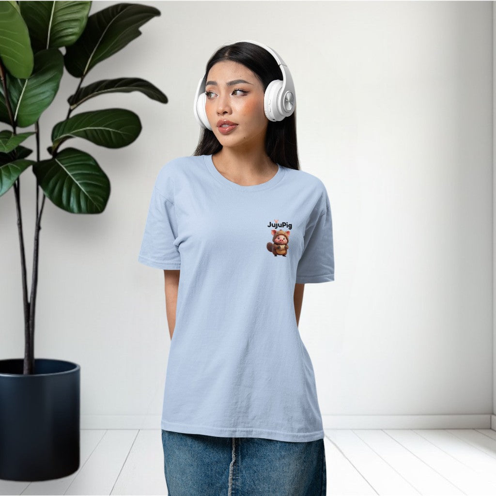 JujuPig Beaver - Adult Unisex Jersey T-shirt | Graphic Tee for Men & Women
