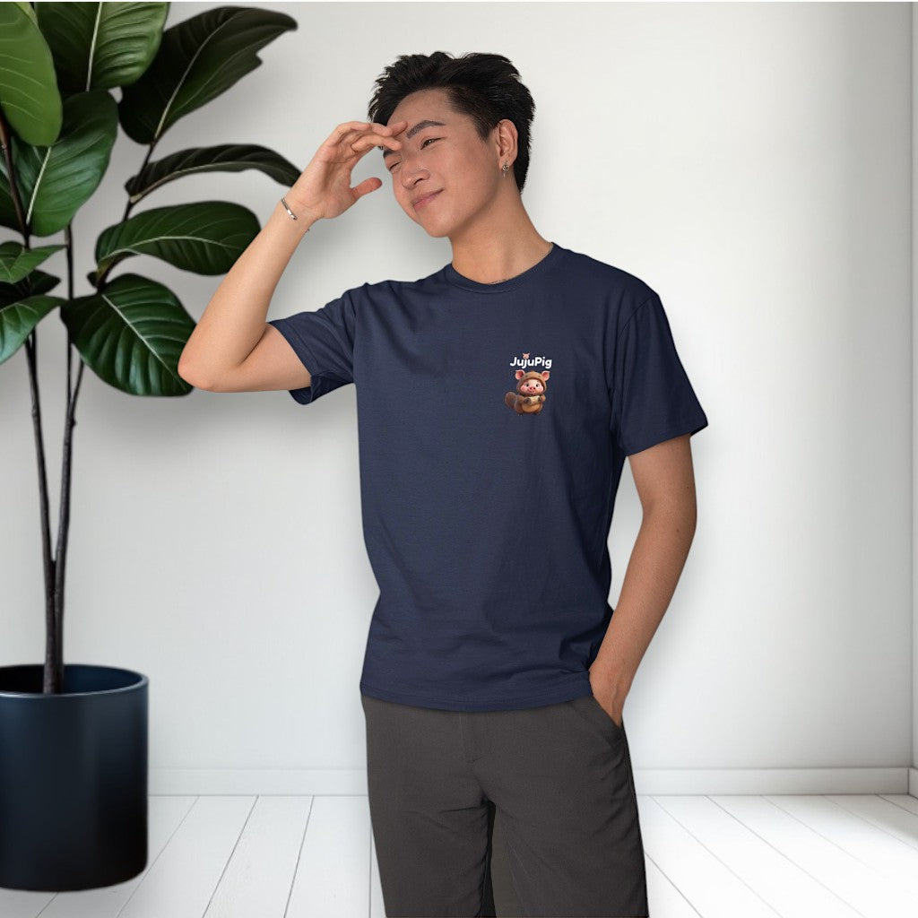 JujuPig Beaver - Adult Unisex Jersey T-shirt | Graphic Tee for Men & Women