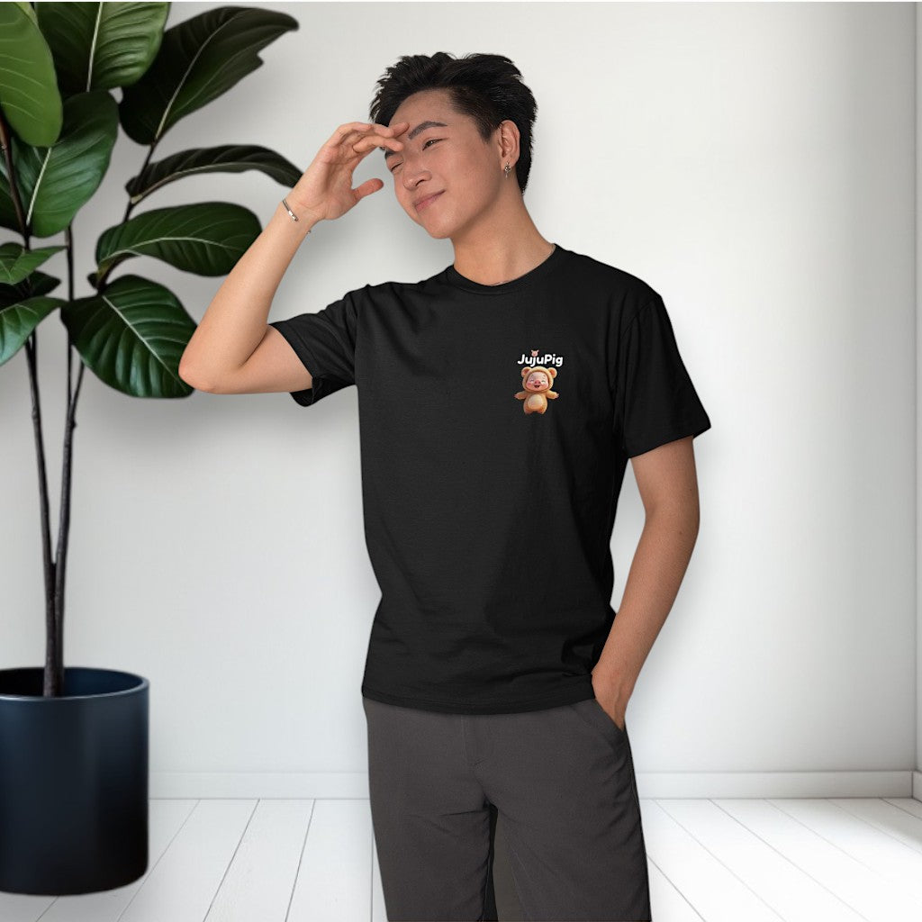 JujuPig Teddy Bear - Adult Unisex Jersey T-shirt | Graphic Tee for Men & Women