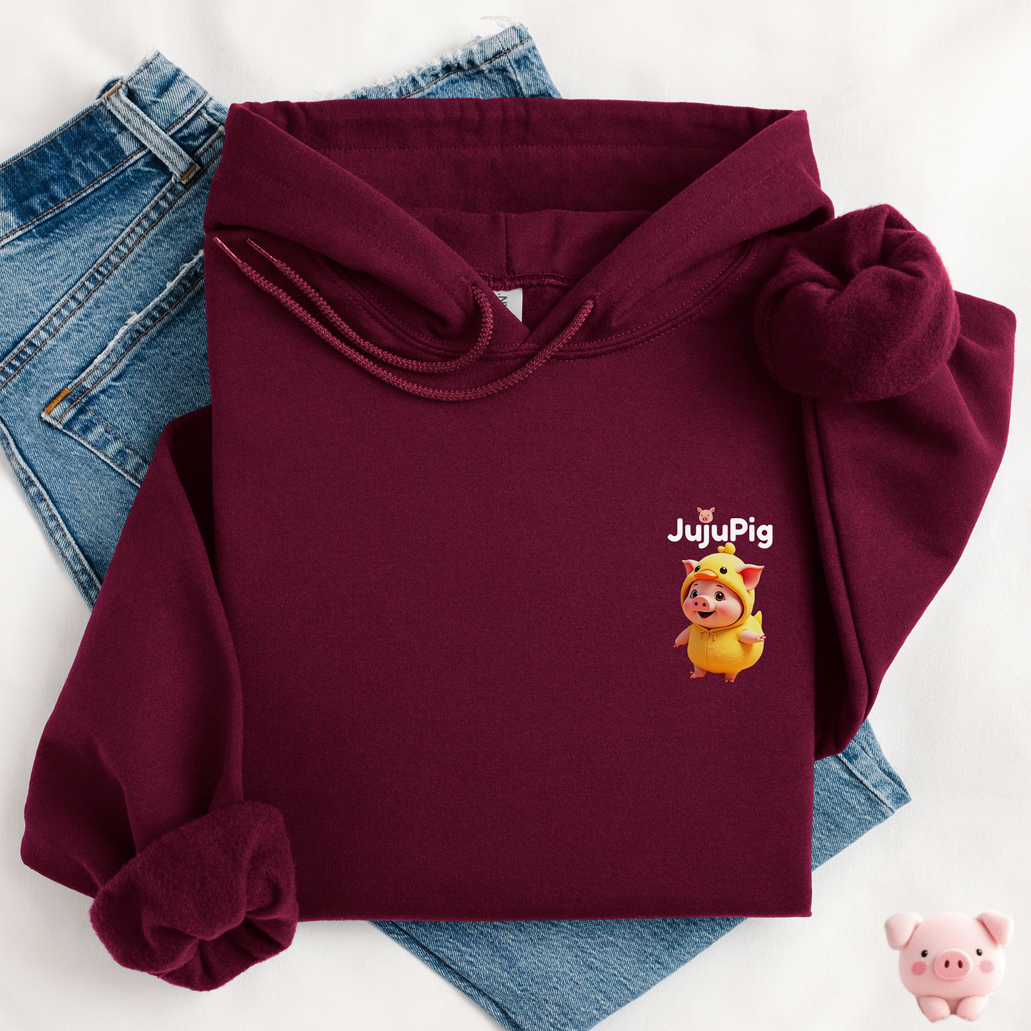 JujuPig Duck - Adult Unisex Hoodie | Graphic Hoodie for Men & Women