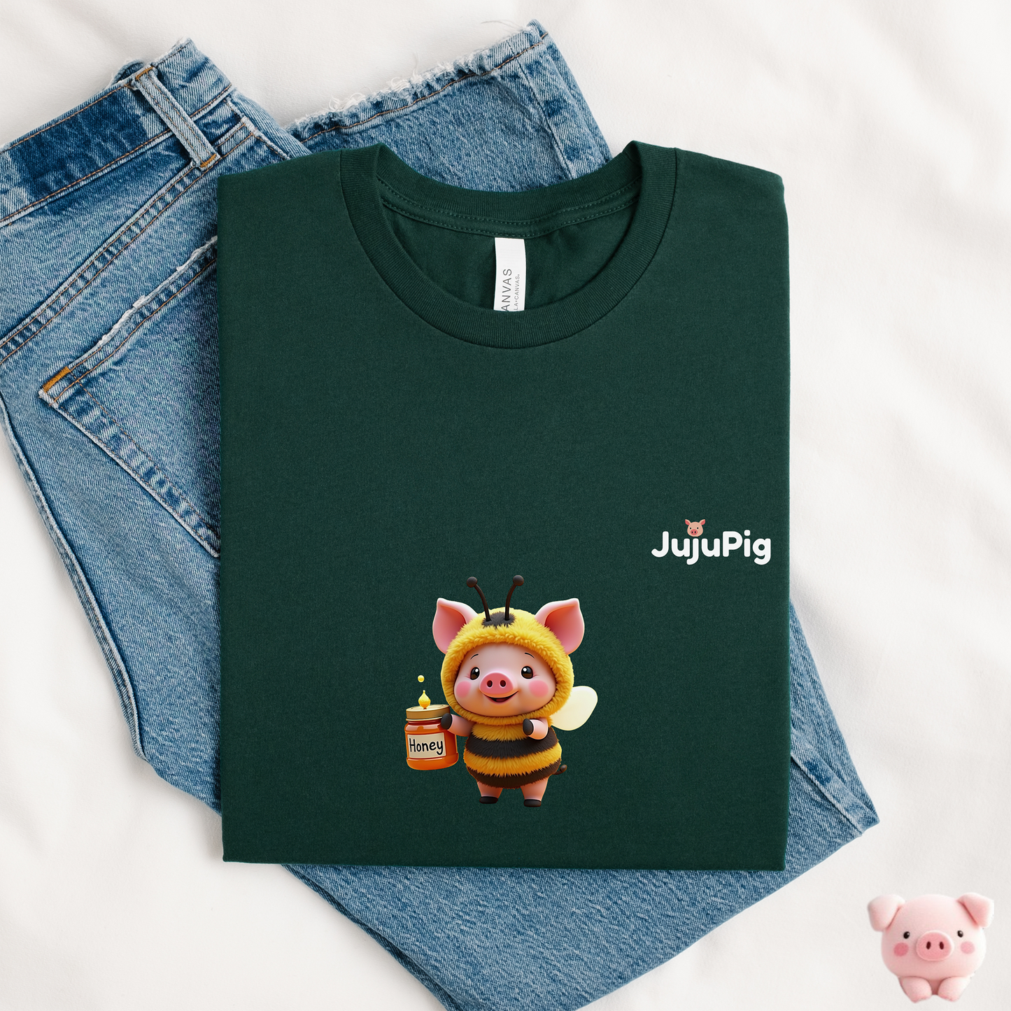 JujuPig Bumblebee - Adult Unisex Jersey T-shirt | Graphic Tee for Men & Women