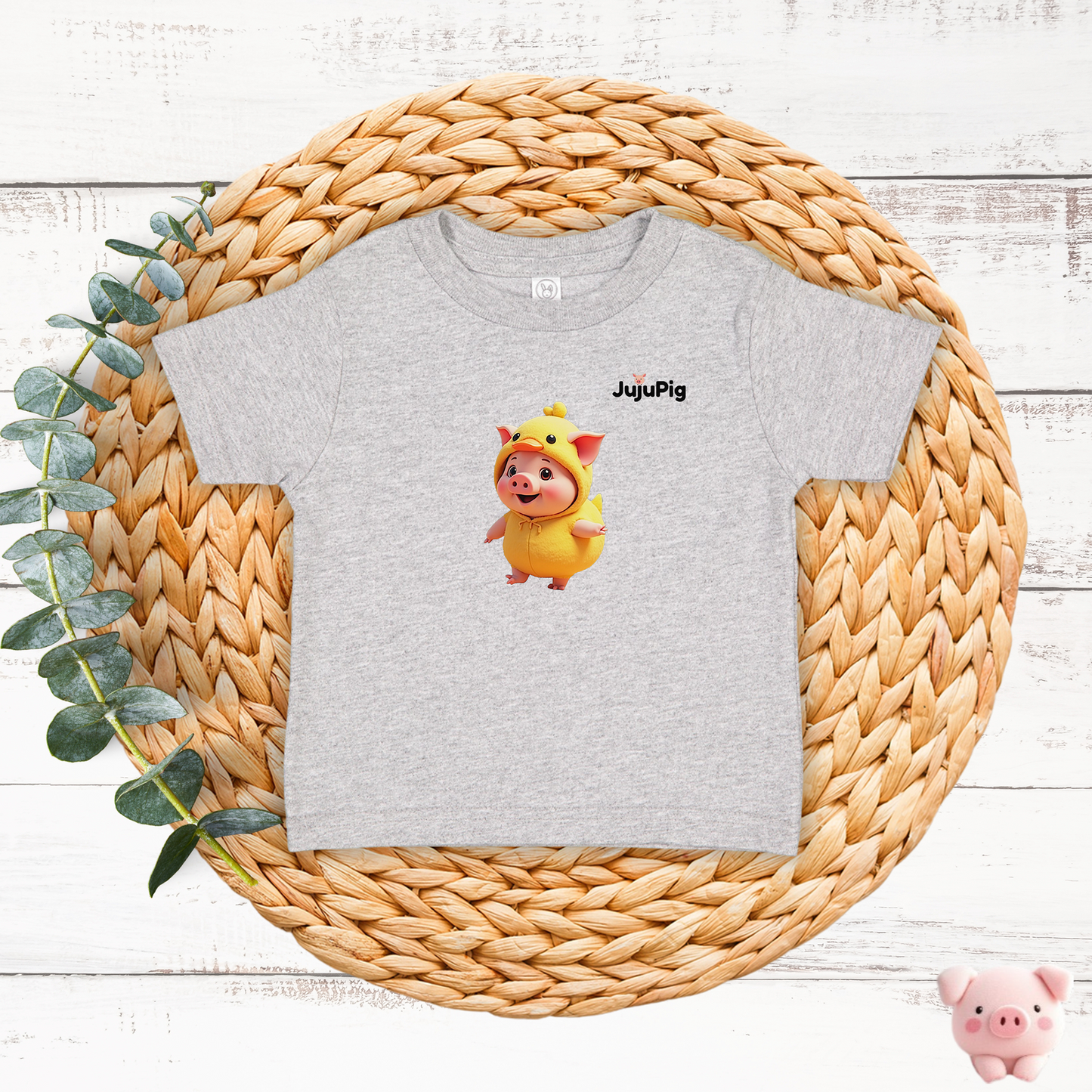 JujuPig Duck - Infant Fine Jersey T-shirt | Cute Graphic Tee for Baby Boys & Girls