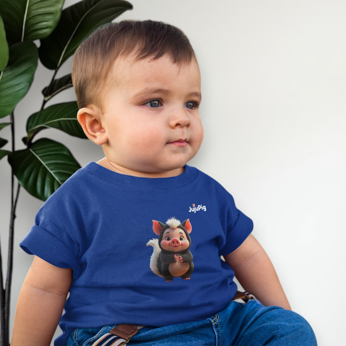 JujuPig Skunk - Infant Fine Jersey T-shirt | Cute Graphic Tee for Baby Boys & Girls
