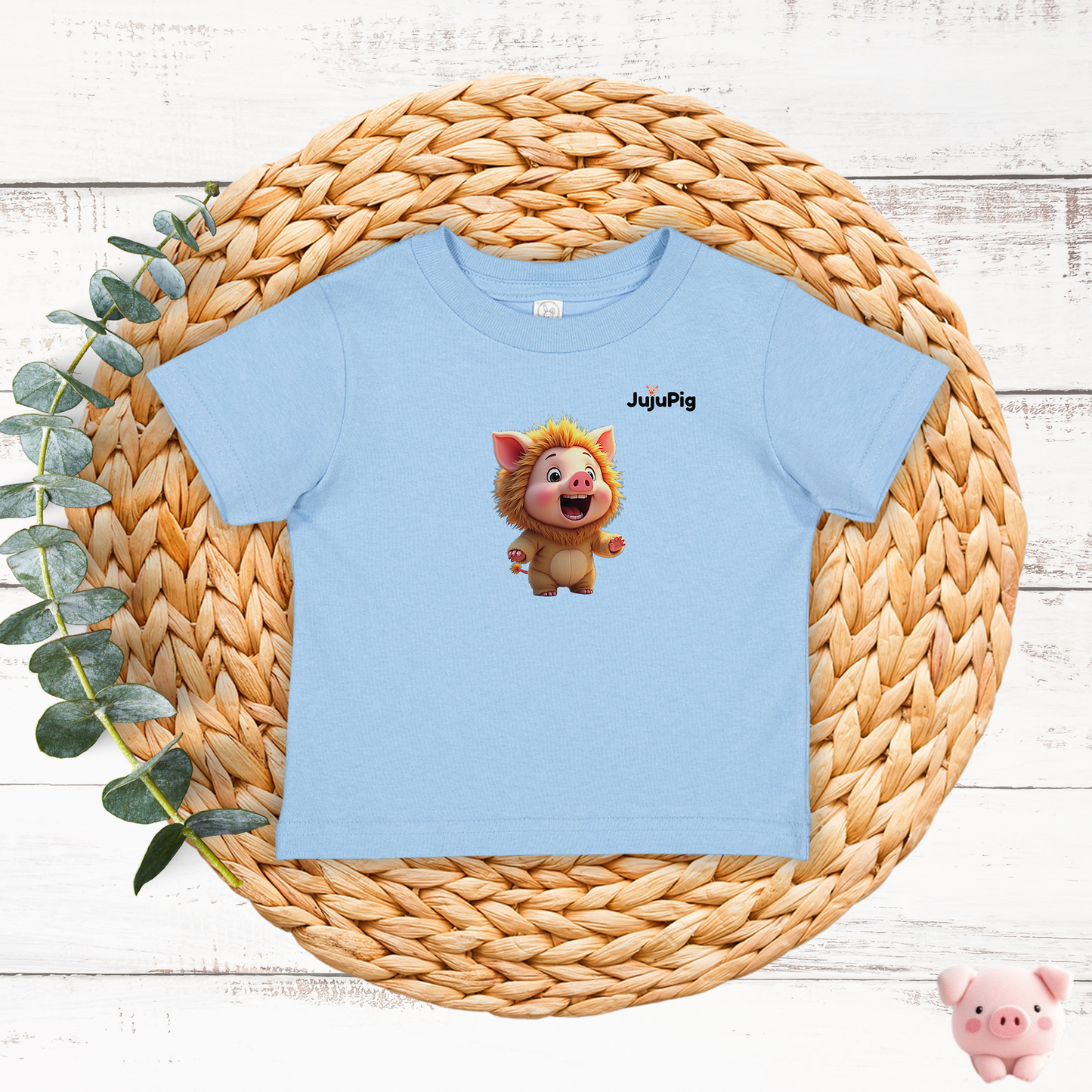 JujuPig Lion - Infant Fine Jersey T-shirt | Cute Graphic Tee for Baby Boys & Girls