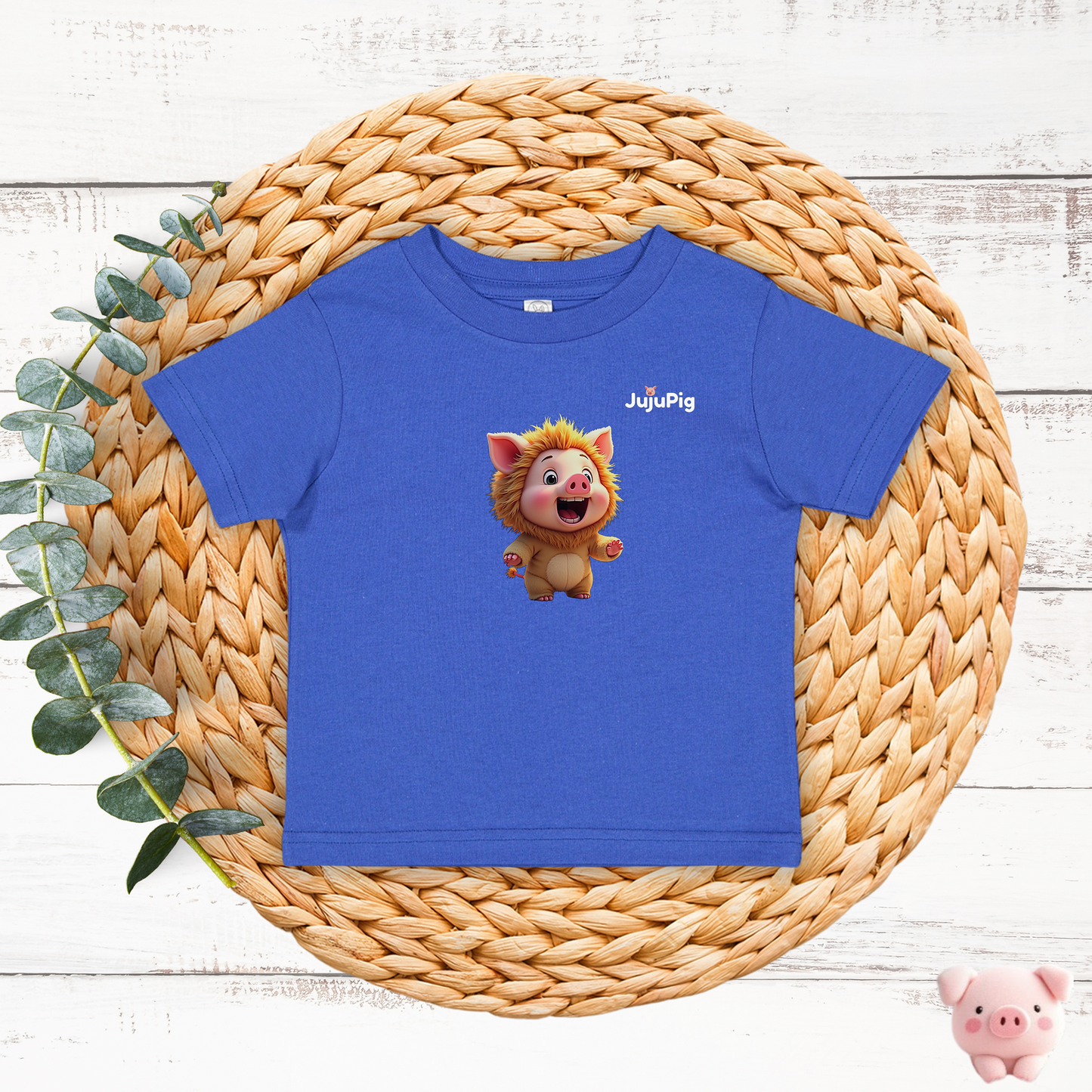 JujuPig Lion - Infant Fine Jersey T-shirt | Cute Graphic Tee for Baby Boys & Girls
