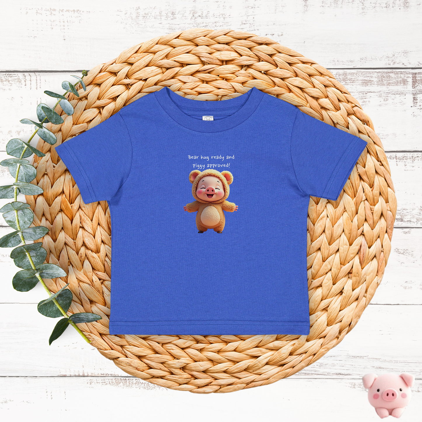 JujuPig Teddy Bear - Toddler Fine Jersey T-shirt | Cute Graphic Tee for Baby Boys & Girls