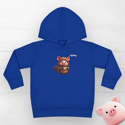 JujuPig Beaver - Toddler Fleece Hoodie | Cute Graphic Hoodie for Boys & Girls