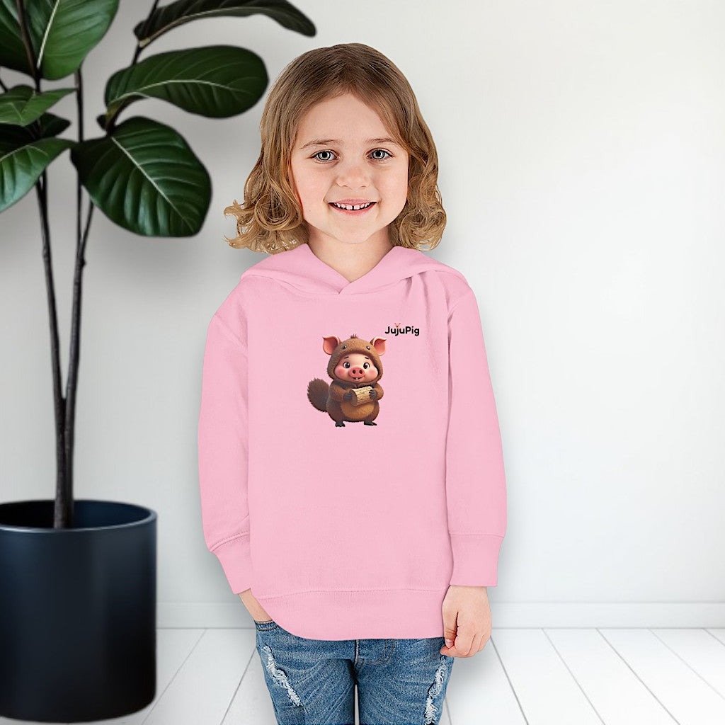 JujuPig Beaver - Toddler Fleece Hoodie | Cute Graphic Hoodie for Boys & Girls
