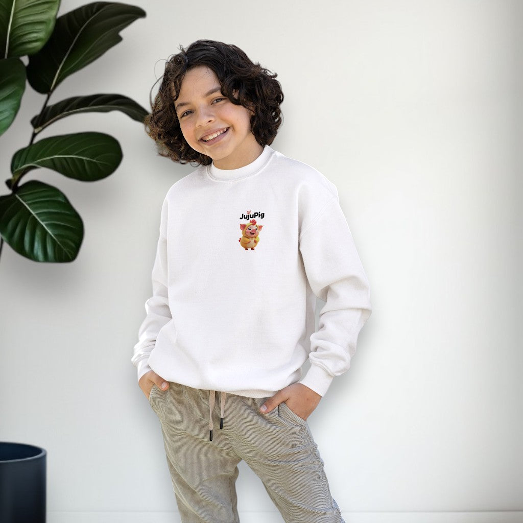 JujuPig Chicken - Kids Unisex Crewneck Sweatshirt | Graphic Sweatshirts for Boys & Girls