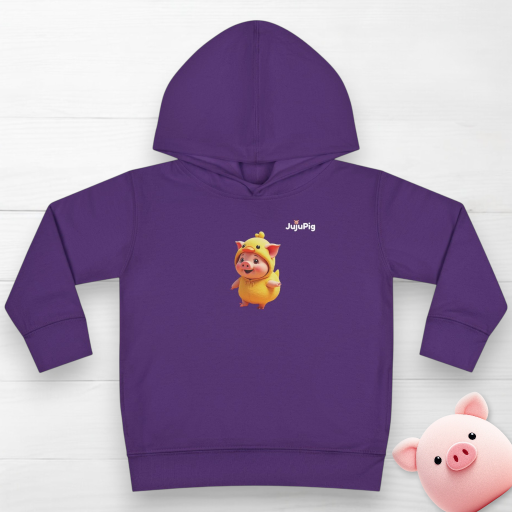 JujuPig Duck - Toddler Fleece Hoodie | Cute Graphic Hoodie for Boys & Girls