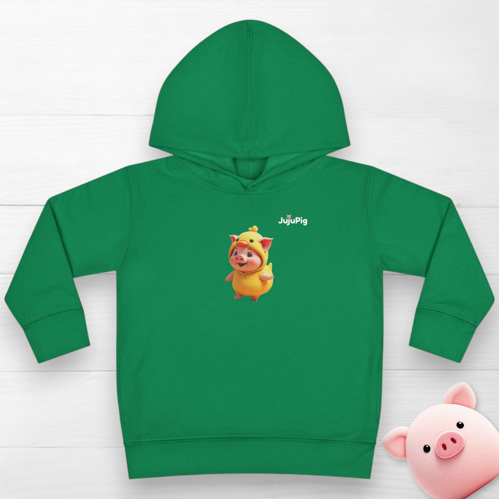 JujuPig Duck - Toddler Fleece Hoodie | Cute Graphic Hoodie for Boys & Girls