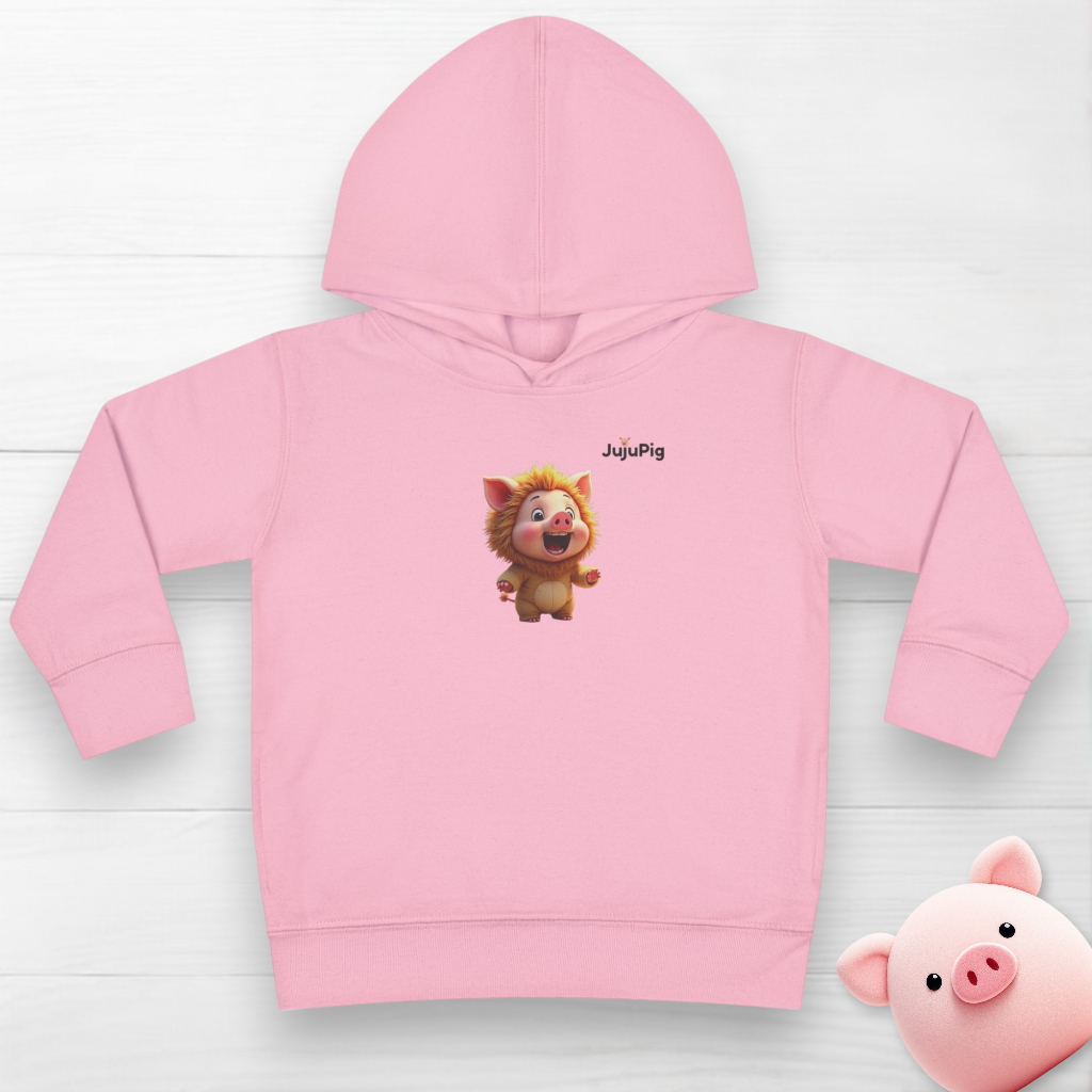 JujuPig Lion - Toddler Fleece Hoodie | Cute Graphic Hoodie for Boys & Girls
