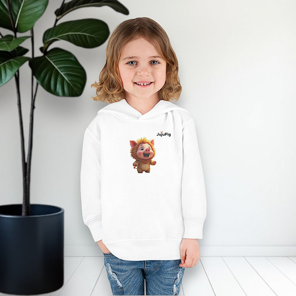 JujuPig Lion - Toddler Fleece Hoodie | Cute Graphic Hoodie for Boys & Girls