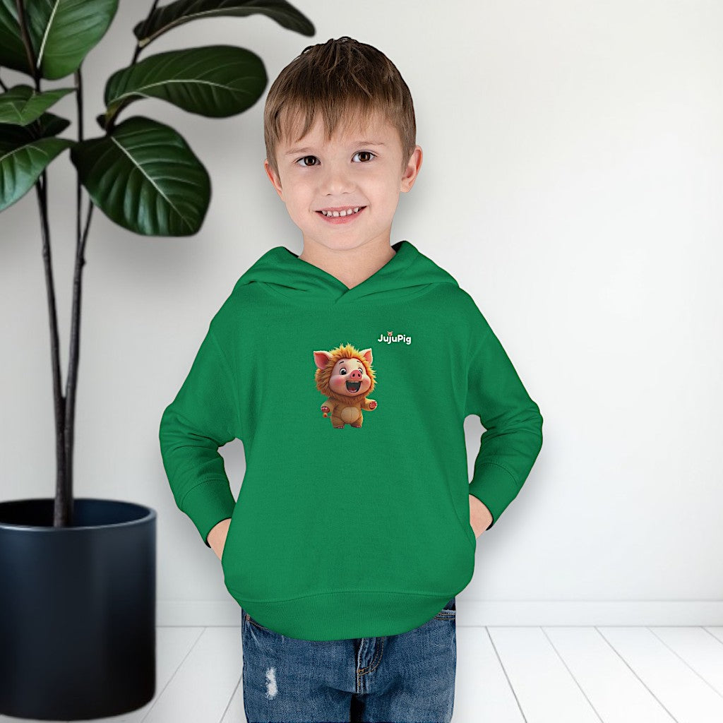 JujuPig Lion - Toddler Fleece Hoodie | Cute Graphic Hoodie for Boys & Girls