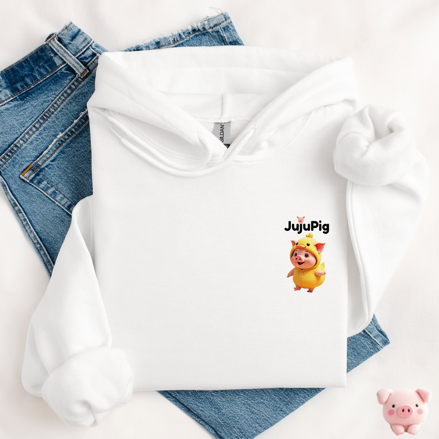 JujuPig Duck - Kids Unisex Hoodie | Graphic Hoodie for Boys & Girls