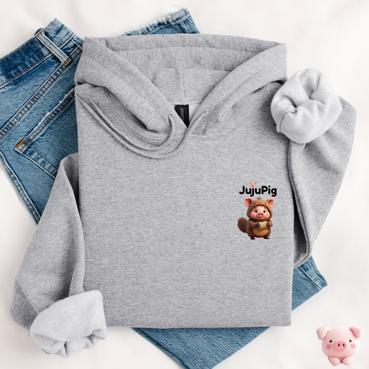 JujuPig Beaver - Kids Unisex Hoodie | Graphic Hoodie for Boys & Girls