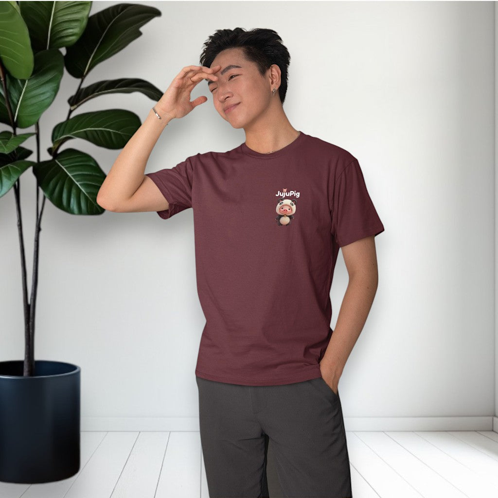 JujuPig Panda - Adult Unisex Jersey T-shirt | Graphic Tee for Men & Women