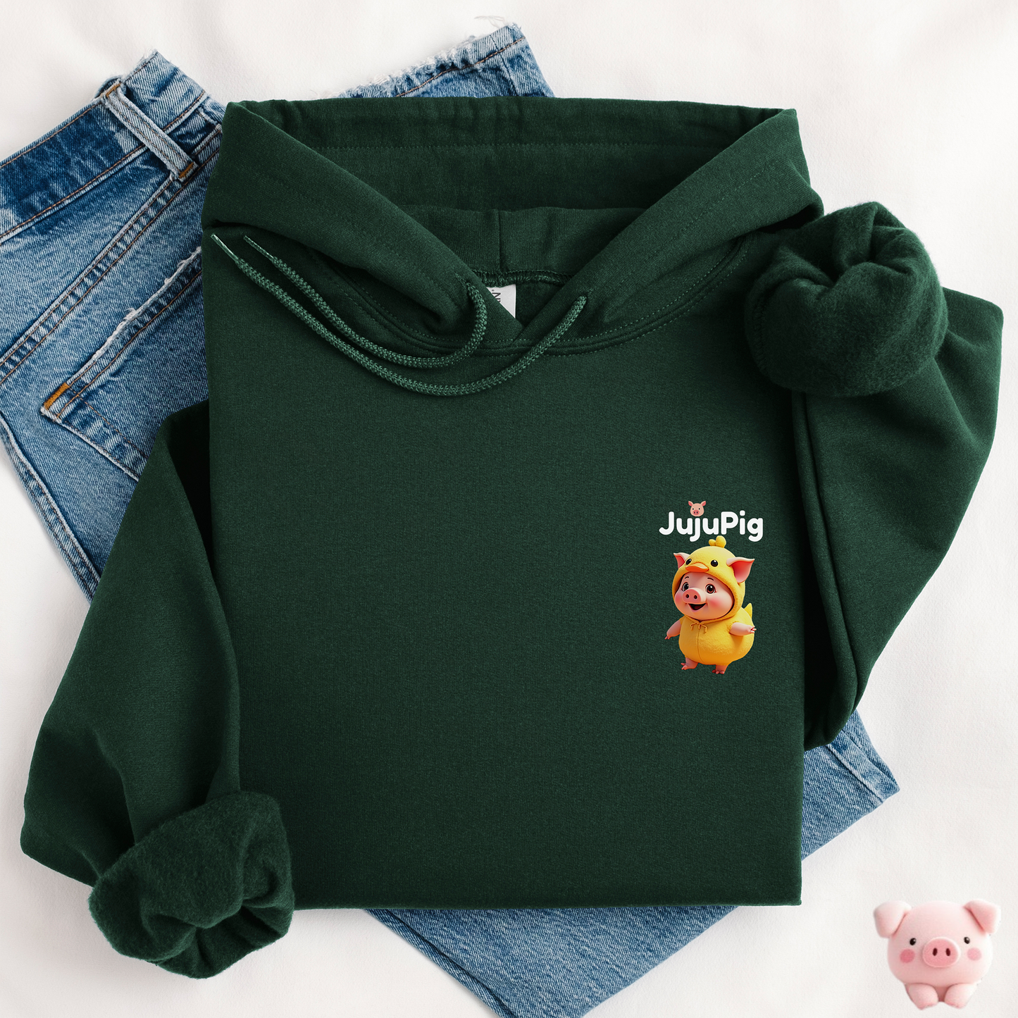 JujuPig Duck - Adult Unisex Hoodie | Graphic Hoodie for Men & Women