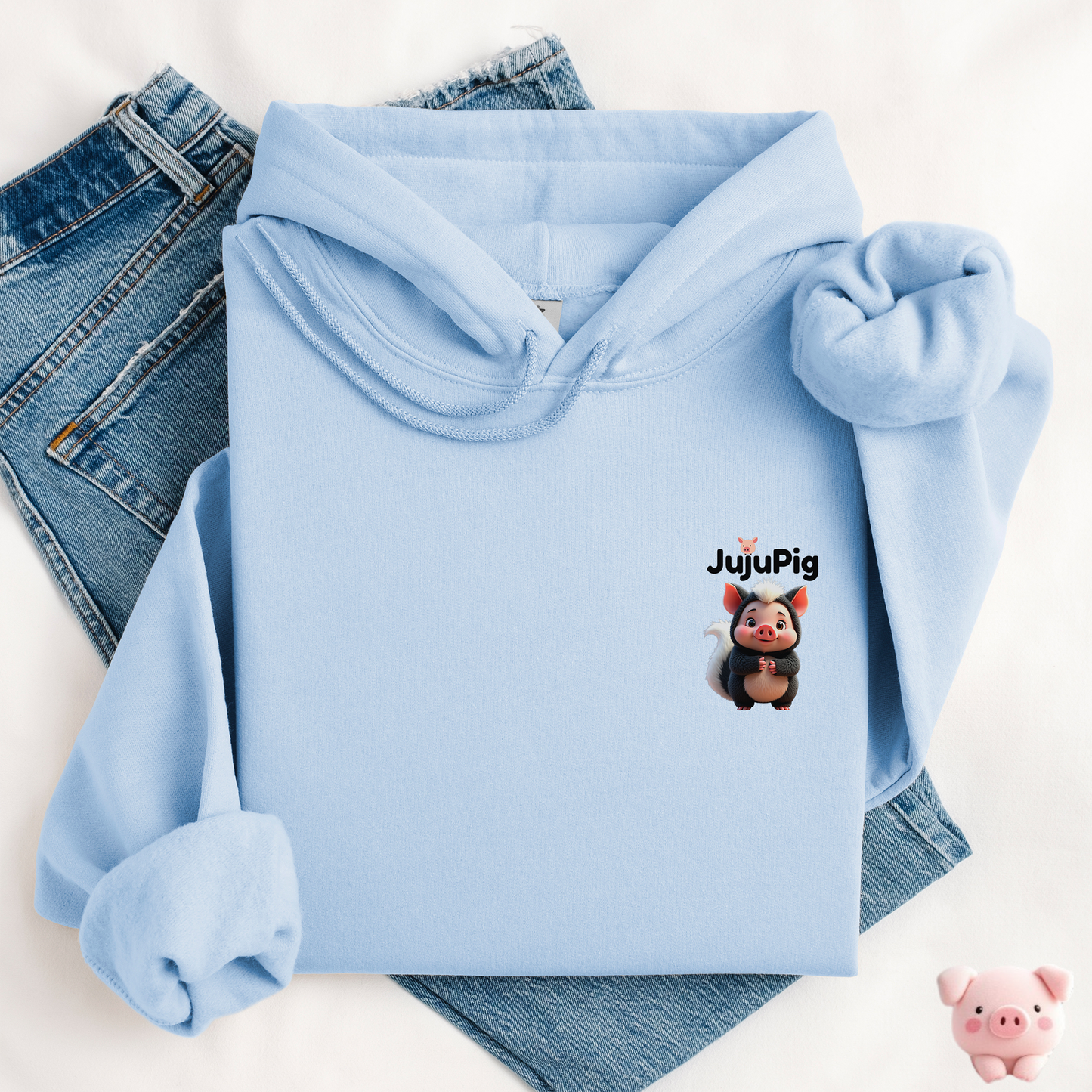 JujuPig Skunk - Adult Unisex Hoodie | Graphic Hoodie for Men & Women