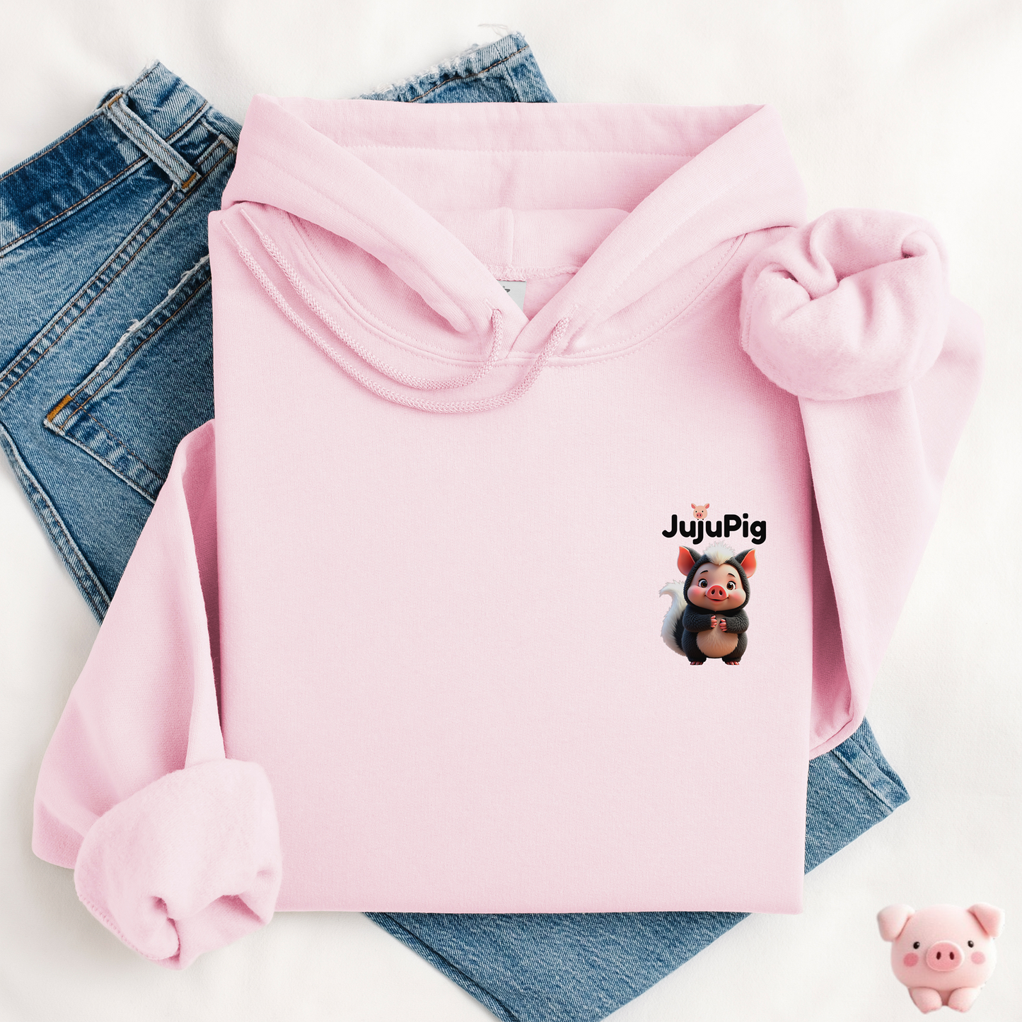 JujuPig Skunk - Adult Unisex Hoodie | Graphic Hoodie for Men & Women