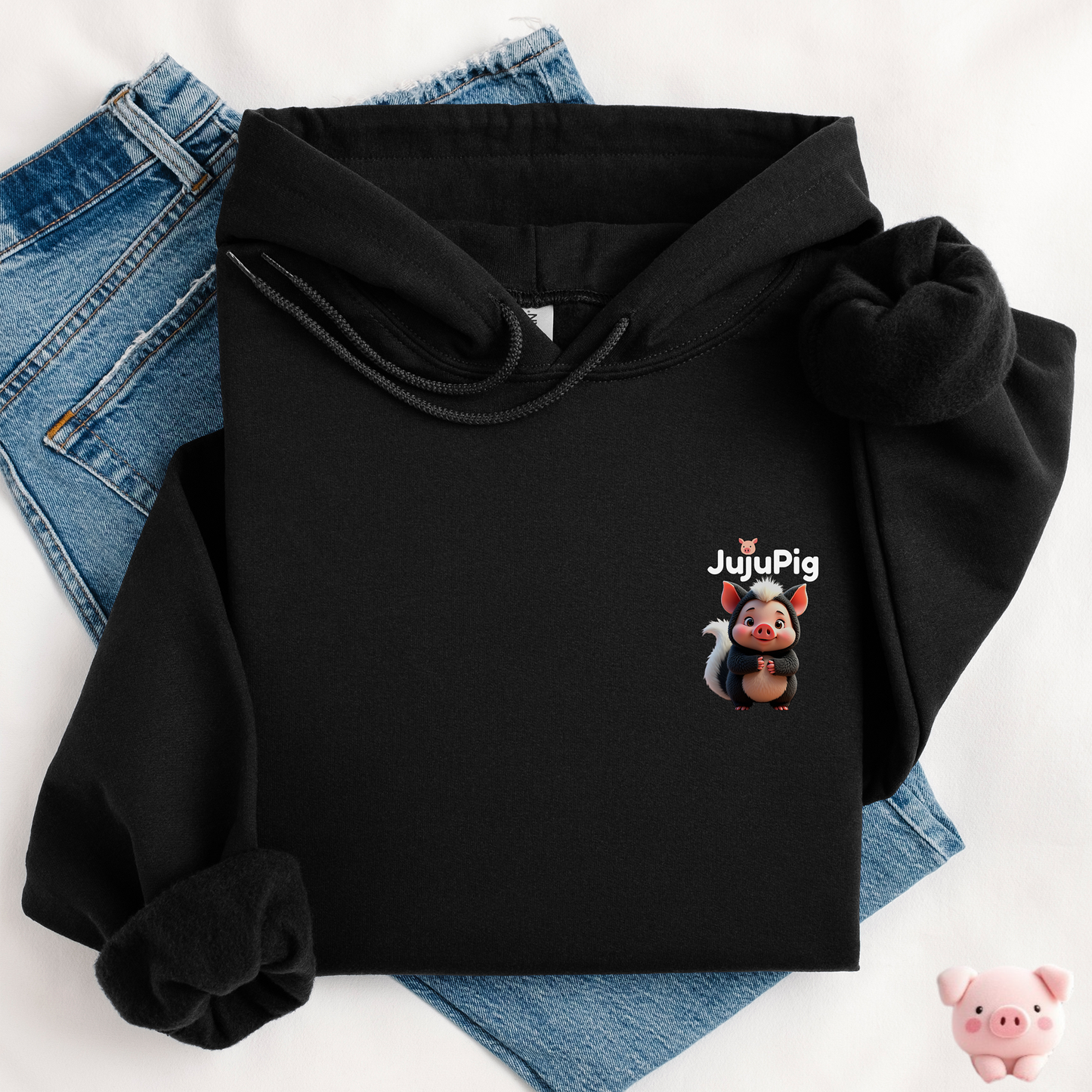 JujuPig Skunk - Adult Unisex Hoodie | Graphic Hoodie for Men & Women