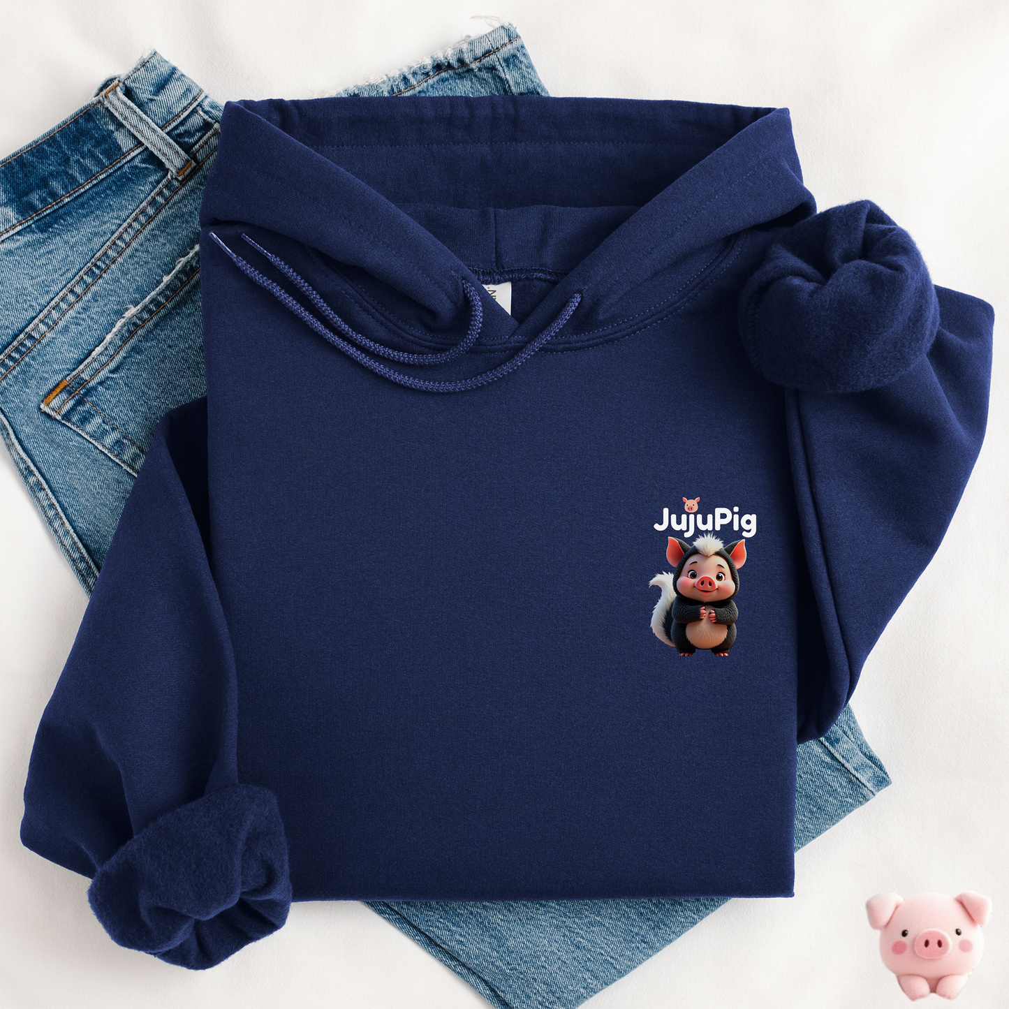JujuPig Skunk - Adult Unisex Hoodie | Graphic Hoodie for Men & Women