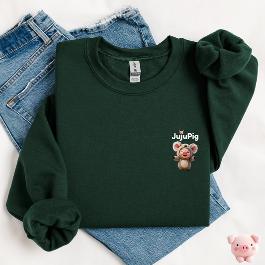 JujuPig Koala - Adult Unisex Crewneck Sweatshirt | Graphic Sweatshirt for Men & Women