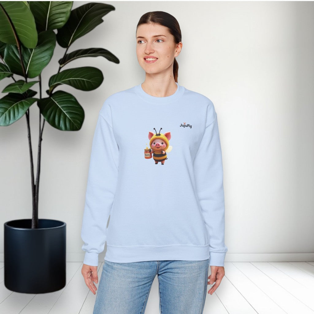 JujuPig Bumblebee - Adult Unisex Crewneck Sweatshirt | Graphic Sweatshirt for Men & Women