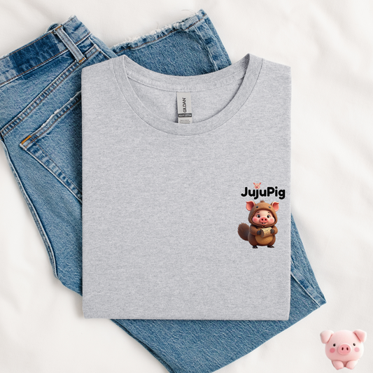 JujuPig Beaver - Kids Unisex Heavy Cotton T-shirt | Graphic Tee for Boys & Girls