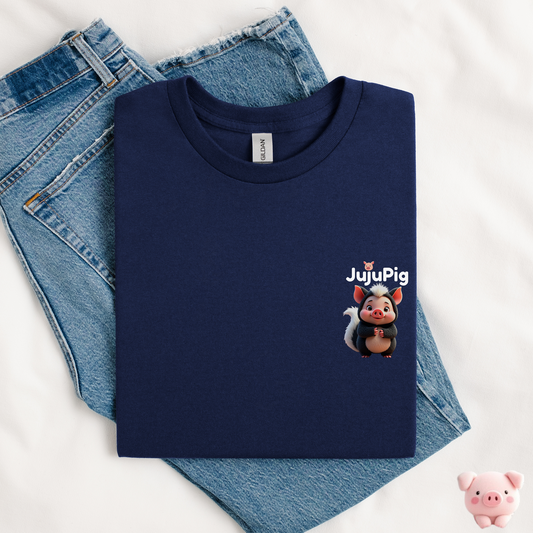 JujuPig Skunk - Kids Unisex Heavy Cotton T-shirt | Graphic Tee for Boys & Girl