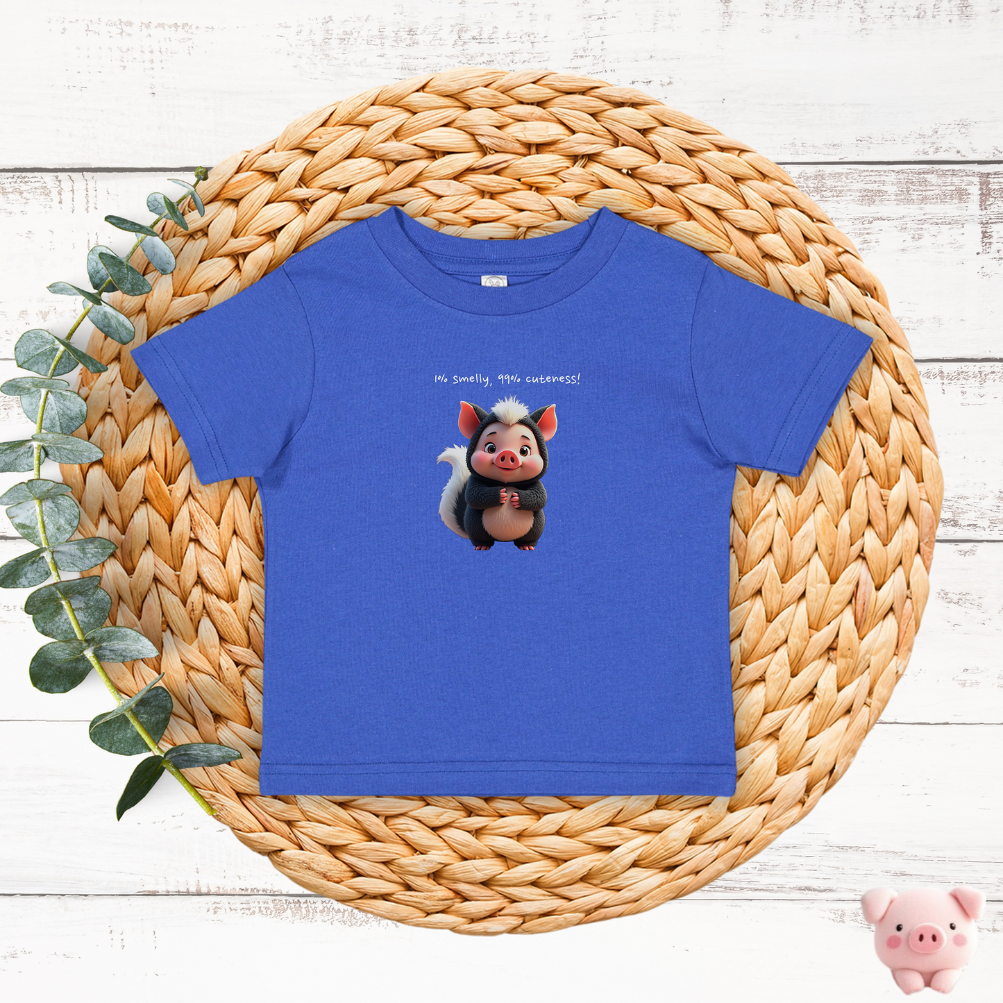JujuPig Skunk - Infant Fine Jersey T-shirt | Cute Graphic T-shirt for Baby Boys & Girls
