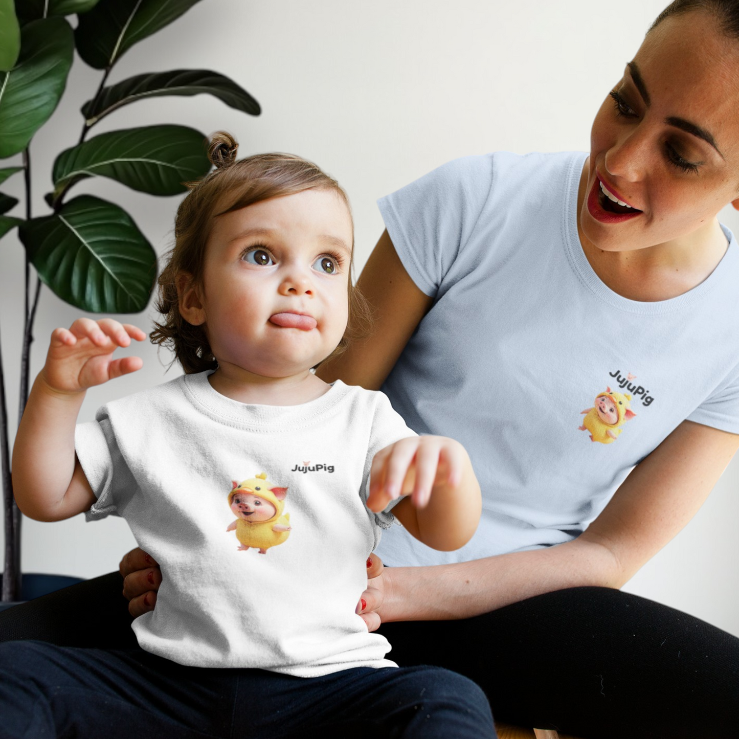 JujuPig Duck - Infant Fine Jersey T-shirt | Cute Graphic Tee for Baby Boys & Girls