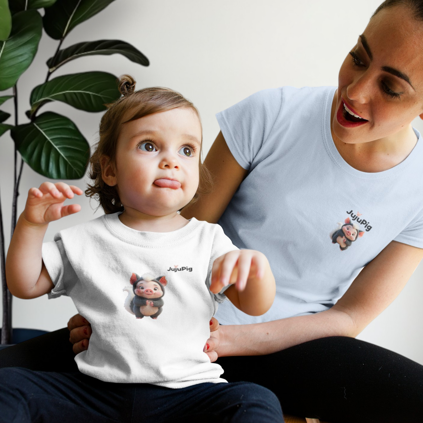 JujuPig Skunk - Infant Fine Jersey T-shirt | Cute Graphic Tee for Baby Boys & Girls