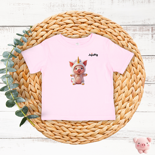 JujuPig Unicorn - Infant Fine Jersey T-shirt | Cute Graphic Tee for Baby Boys & Girls