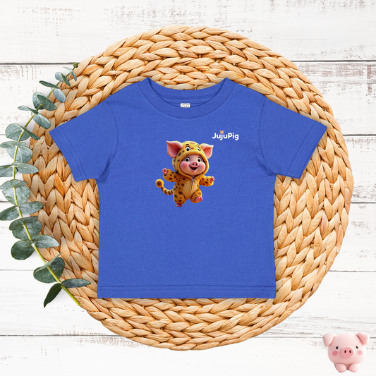 JujuPig Cheetah - Infant Fine Jersey T-shirt | Cute Graphic Tee for Baby Boys & Girls