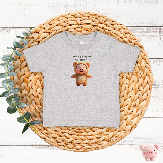 JujuPig Teddy Bear - Toddler Fine Jersey T-shirt | Cute Graphic Tee for Baby Boys & Girls