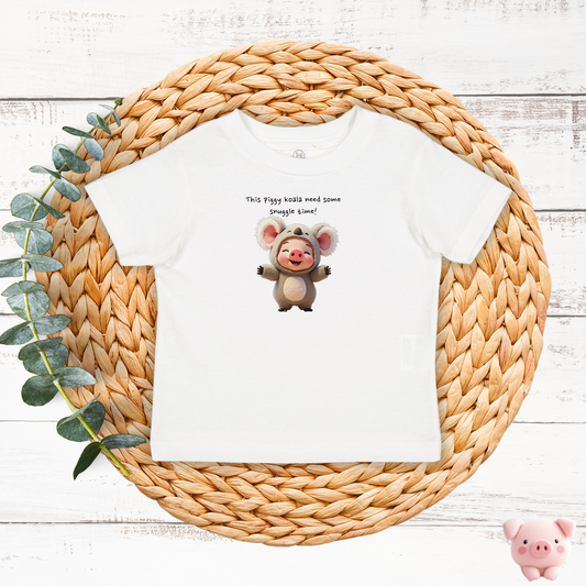 JujuPig Koala - Toddler Fine Jersey T-shirt | Cute Graphic Tee for Baby Boys & Girls