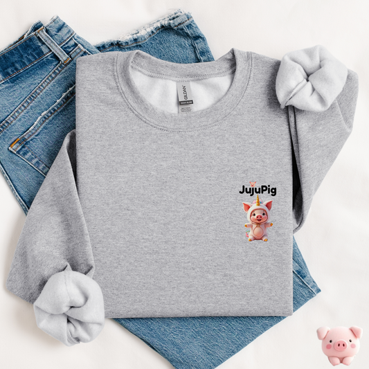 JujuPig Unicorn - Kids Unisex Crewneck Sweatshirt | Graphic Sweatshirts for Boys & Girls