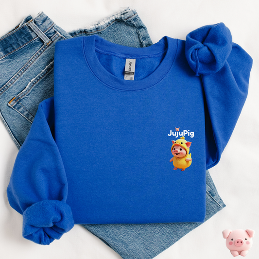 JujuPig Duck - Kids Unisex Crewneck Sweatshirt | Graphic Sweatshirts for Boys & Girls